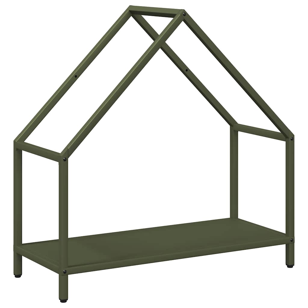 vidaXL Firewood Rack Olive Green 60x25x60 cm Cold-rolled steel