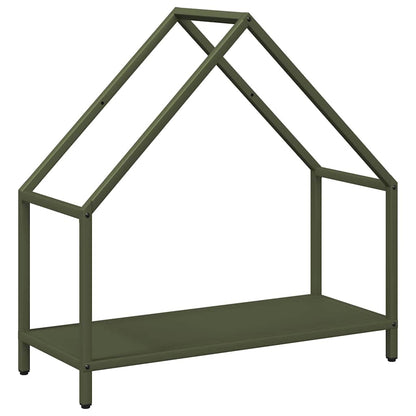 vidaXL Firewood Rack Olive Green 60x25x60 cm Cold-rolled steel
