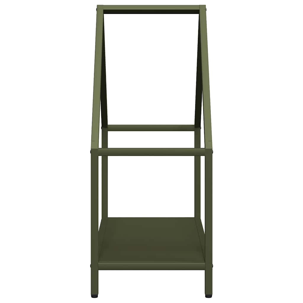 vidaXL Firewood Rack Olive Green 60x25x60 cm Cold-rolled steel