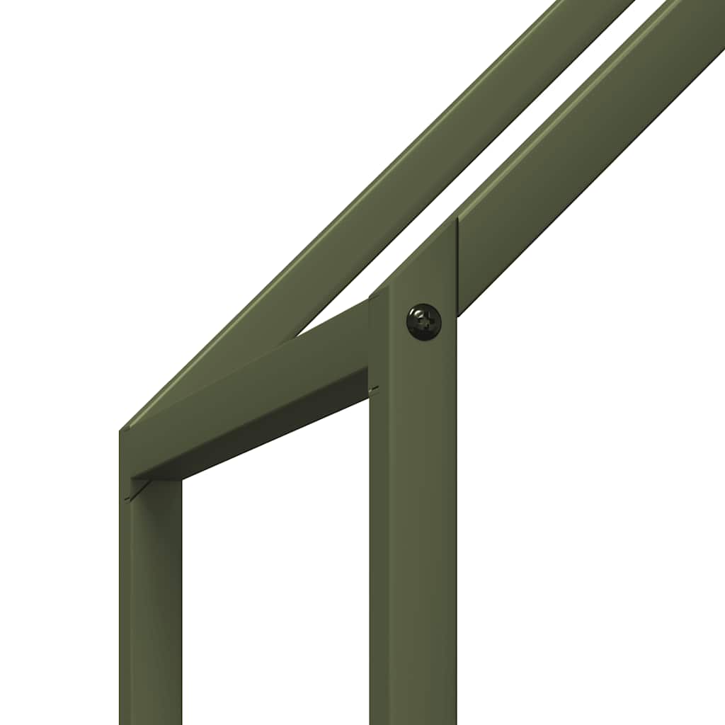 vidaXL Firewood Rack Olive Green 60x25x60 cm Cold-rolled steel