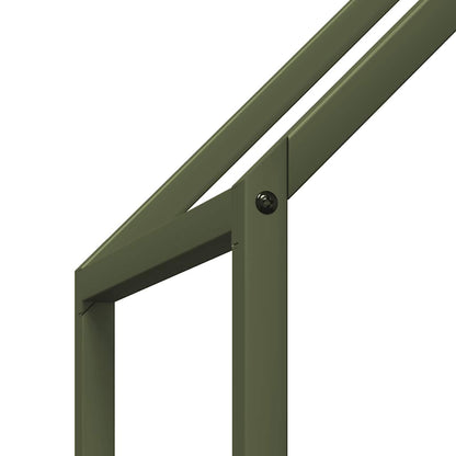 vidaXL Firewood Rack Olive Green 60x25x60 cm Cold-rolled steel
