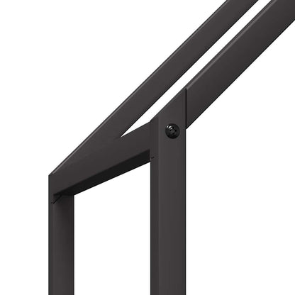 vidaXL Firewood Rack Black 60x25x90 cm Cold-rolled steel
