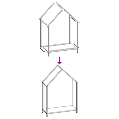 vidaXL Firewood Rack Black 60x25x90 cm Cold-rolled steel