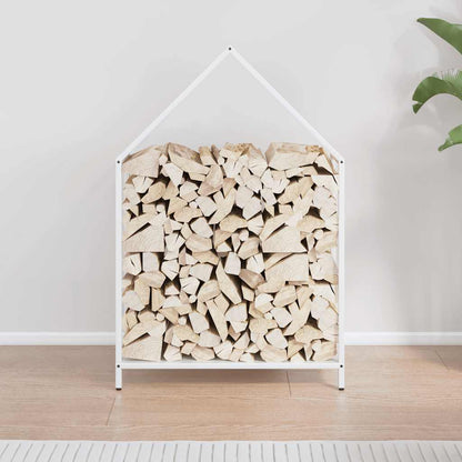 vidaXL Firewood Rack White 60x25x90 cm Cold-rolled steel