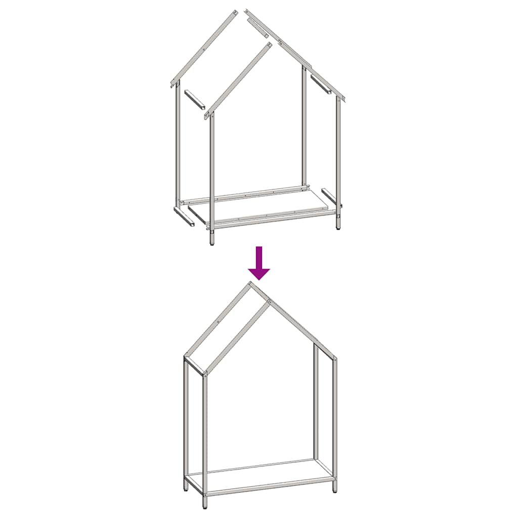 vidaXL Firewood Rack White 60x25x90 cm Cold-rolled steel