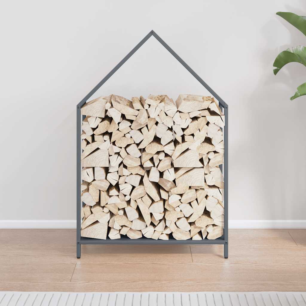 vidaXL Firewood Rack Anthracite 60x25x90 cm Cold-rolled steel