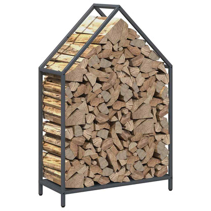 vidaXL Firewood Rack Anthracite 60x25x90 cm Cold-rolled steel