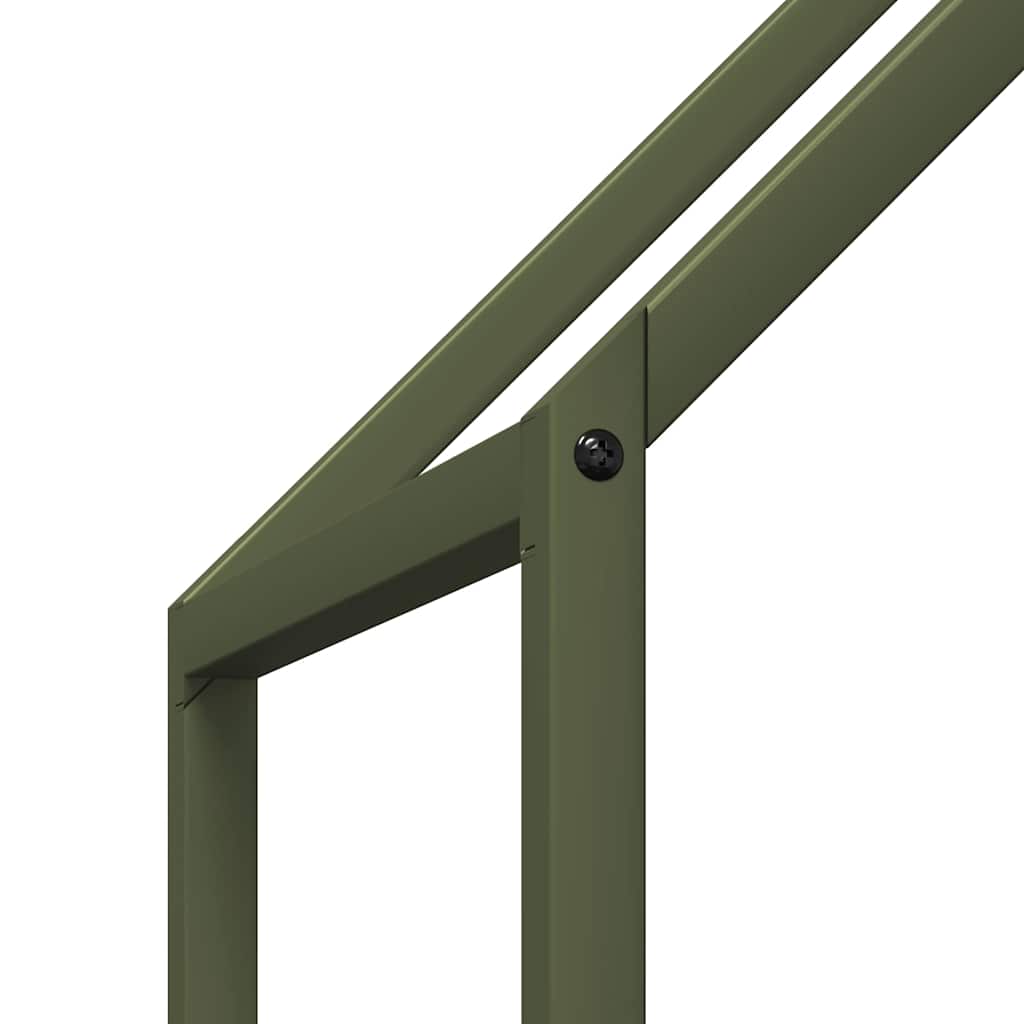 vidaXL Firewood Rack Olive Green 60x25x90 cm Cold-rolled steel