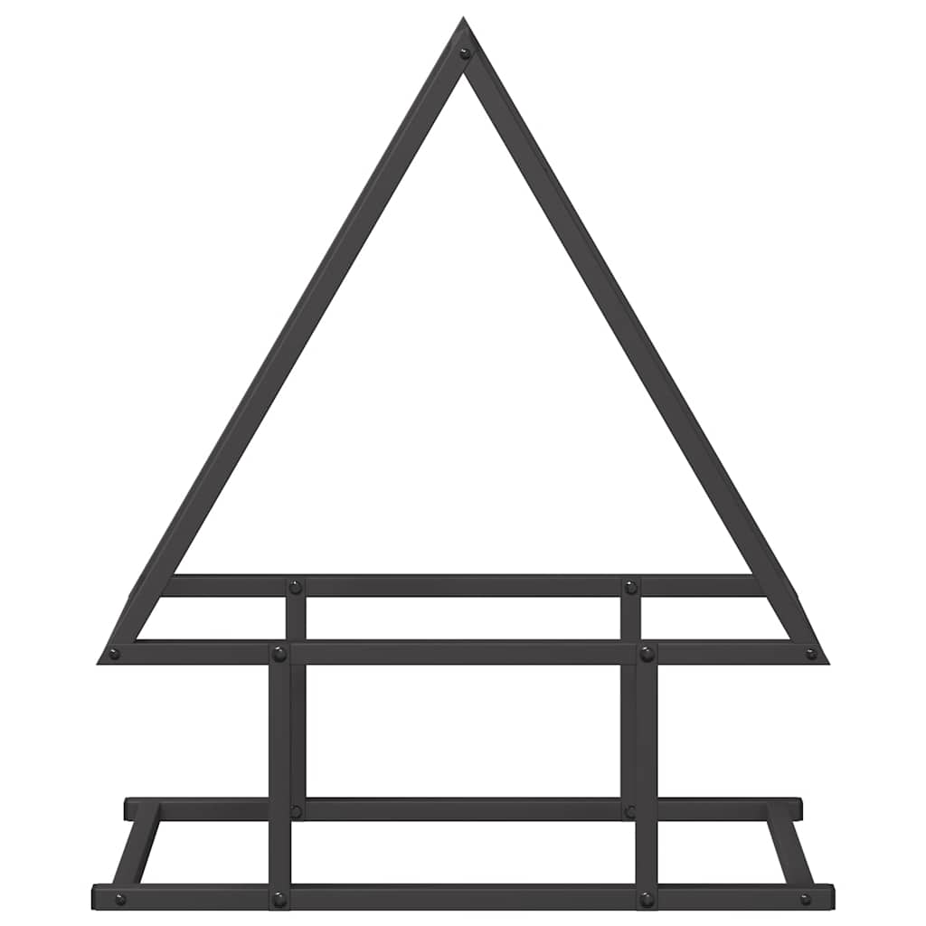 vidaXL Firewood Rack Black 50x25x60 cm Cold-rolled steel