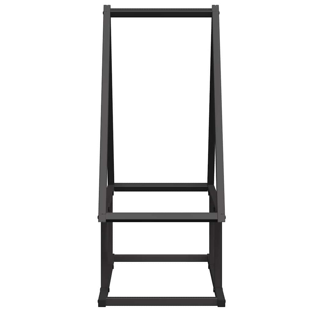 vidaXL Firewood Rack Black 50x25x60 cm Cold-rolled steel