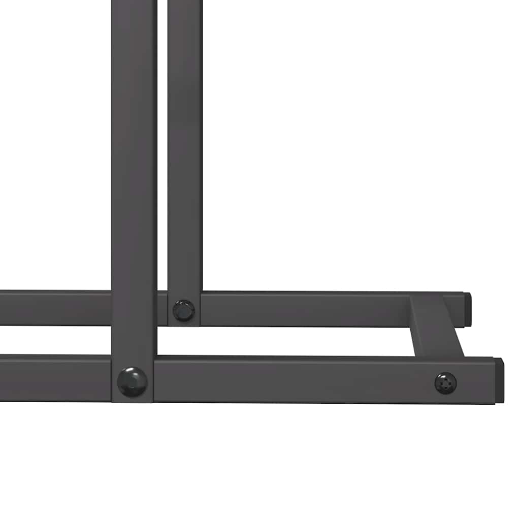 vidaXL Firewood Rack Black 50x25x60 cm Cold-rolled steel