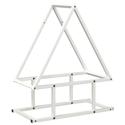 vidaXL Firewood Rack White 50x25x60 cm Cold-rolled steel