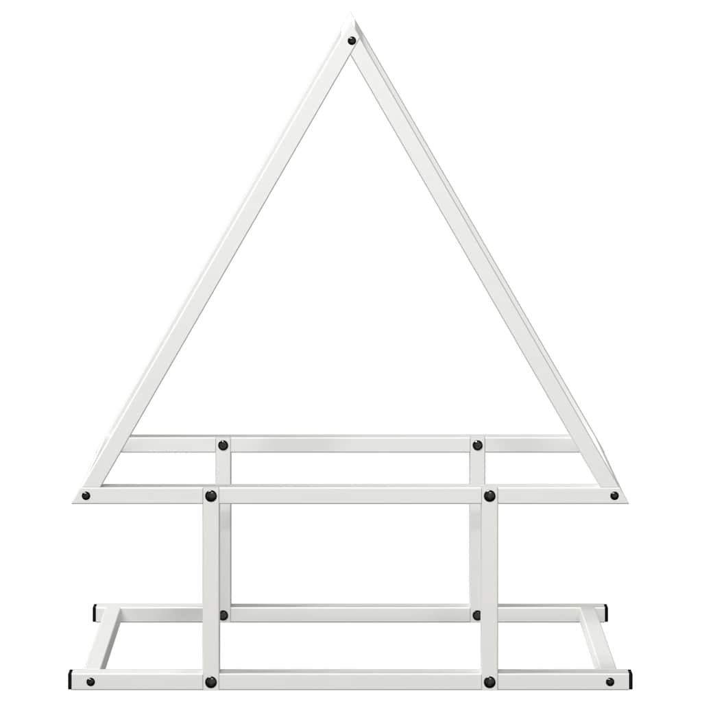vidaXL Firewood Rack White 50x25x60 cm Cold-rolled steel
