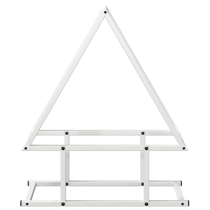 vidaXL Firewood Rack White 50x25x60 cm Cold-rolled steel
