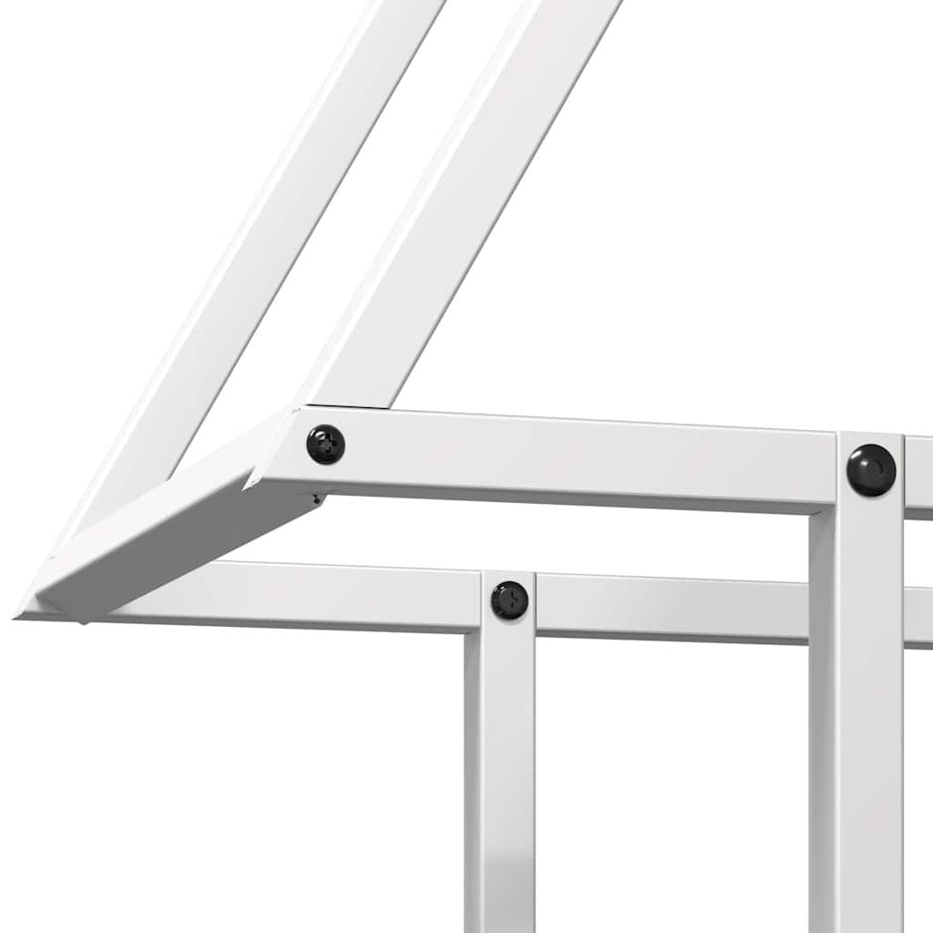 vidaXL Firewood Rack White 50x25x60 cm Cold-rolled steel