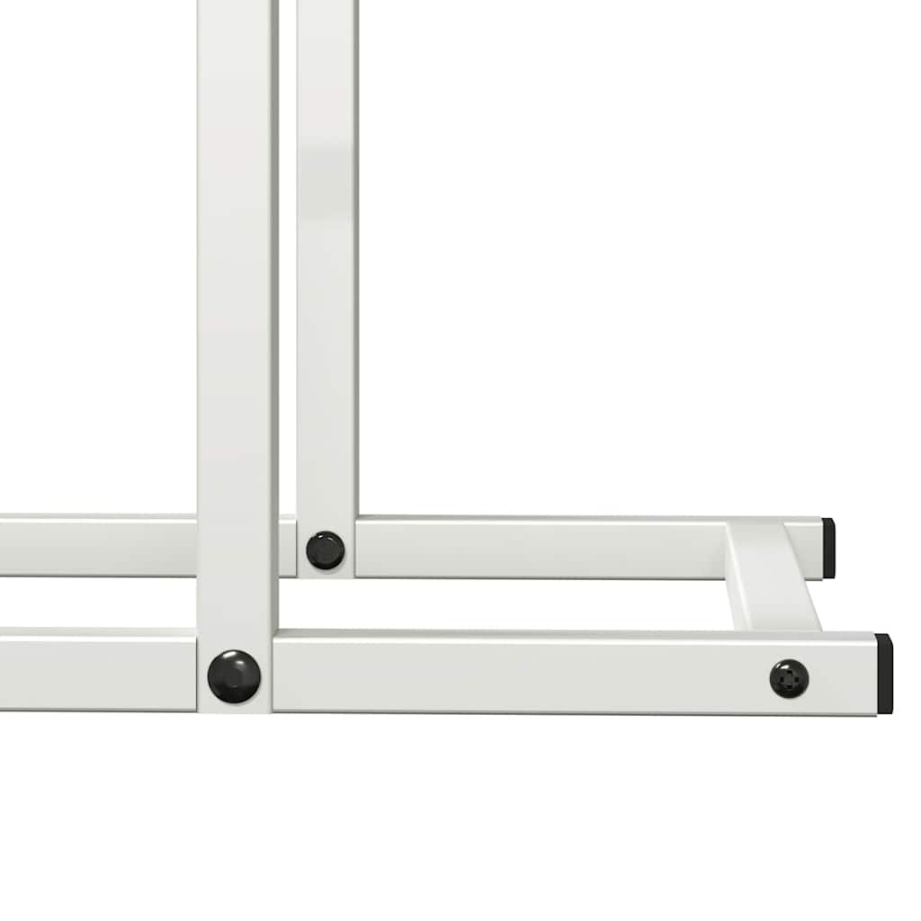 vidaXL Firewood Rack White 50x25x60 cm Cold-rolled steel