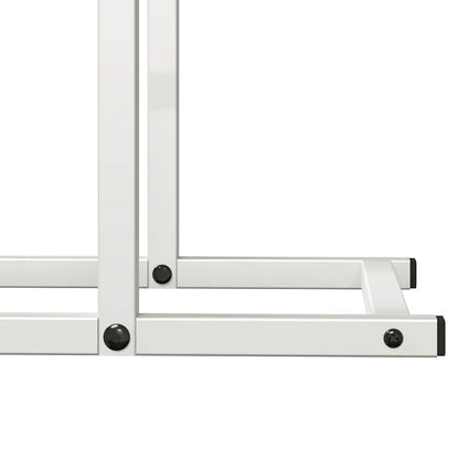 vidaXL Firewood Rack White 50x25x60 cm Cold-rolled steel