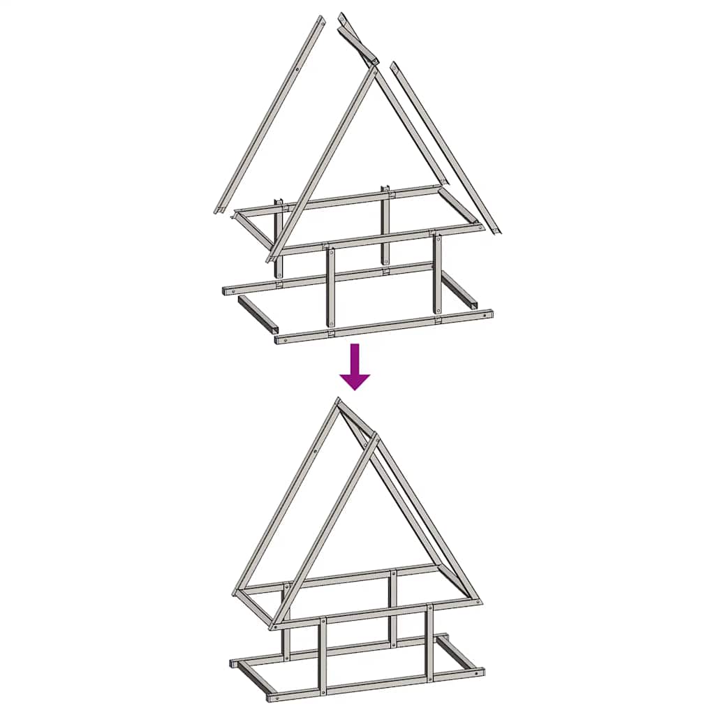 vidaXL Firewood Rack White 50x25x60 cm Cold-rolled steel