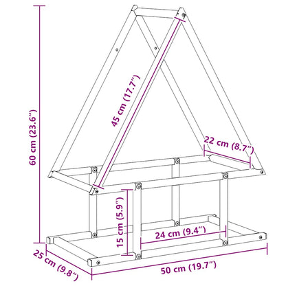 vidaXL Firewood Rack White 50x25x60 cm Cold-rolled steel