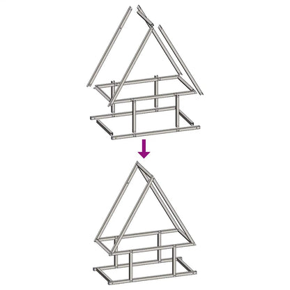 vidaXL Firewood Rack Anthracite 50x25x60 cm Cold-rolled steel
