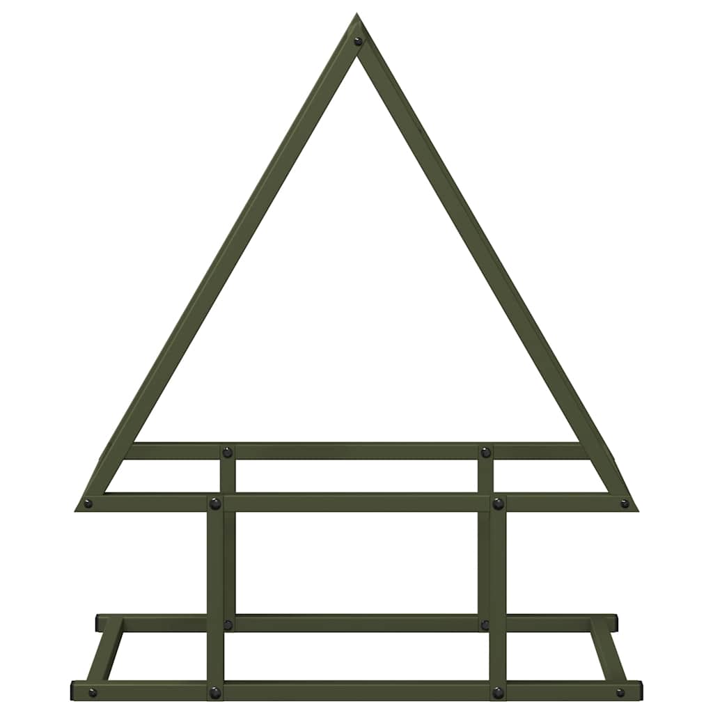 vidaXL Firewood Rack Olive Green 50x25x60 cm Cold-rolled steel