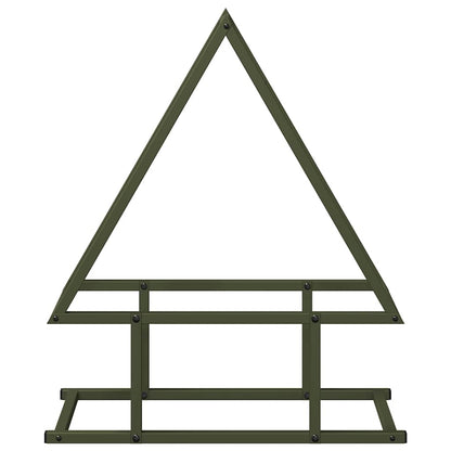 vidaXL Firewood Rack Olive Green 50x25x60 cm Cold-rolled steel