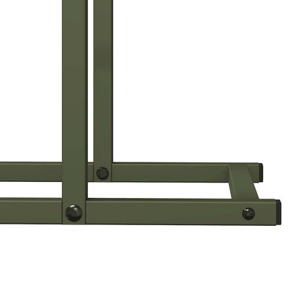 vidaXL Firewood Rack Olive Green 50x25x60 cm Cold-rolled steel