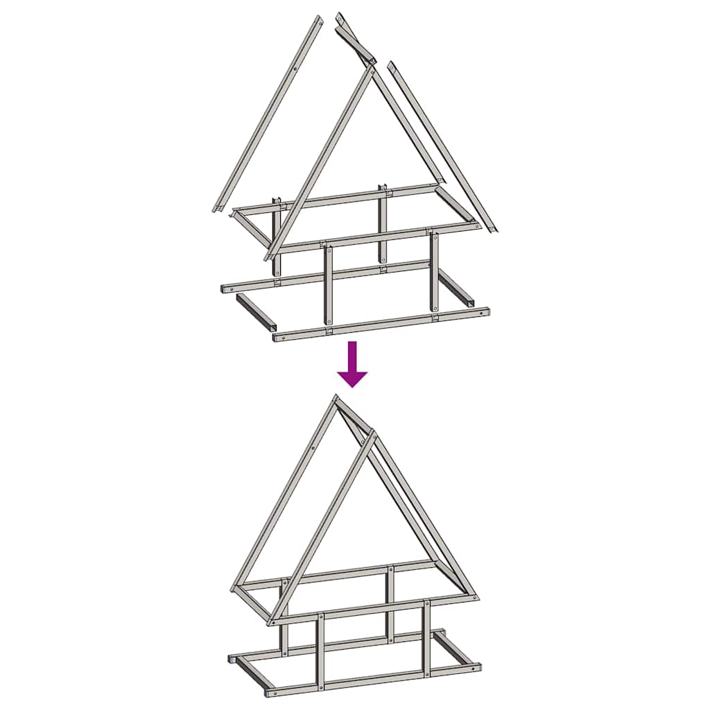 vidaXL Firewood Rack Olive Green 50x25x60 cm Cold-rolled steel