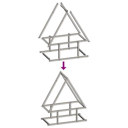 vidaXL Firewood Rack Olive Green 50x25x60 cm Cold-rolled steel