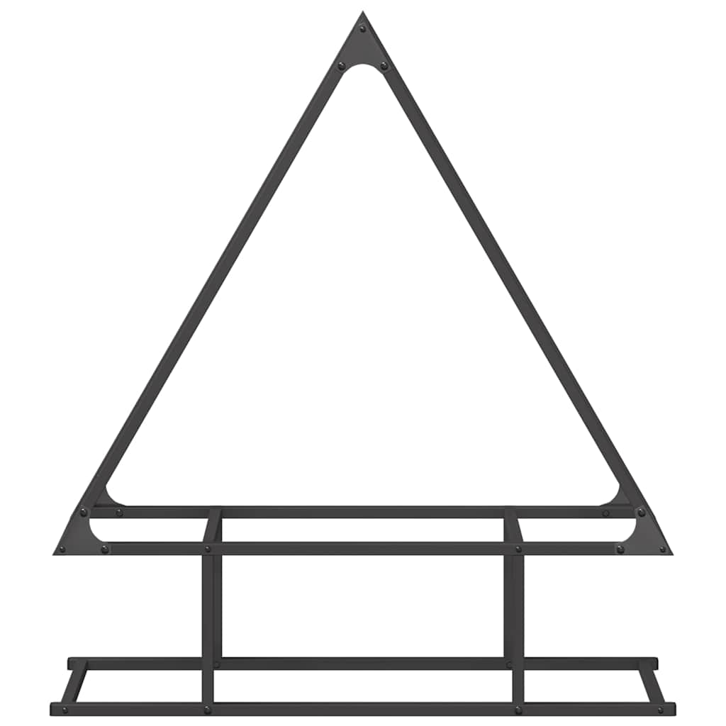 vidaXL Firewood Rack Black 80x25x90 cm Cold-rolled steel