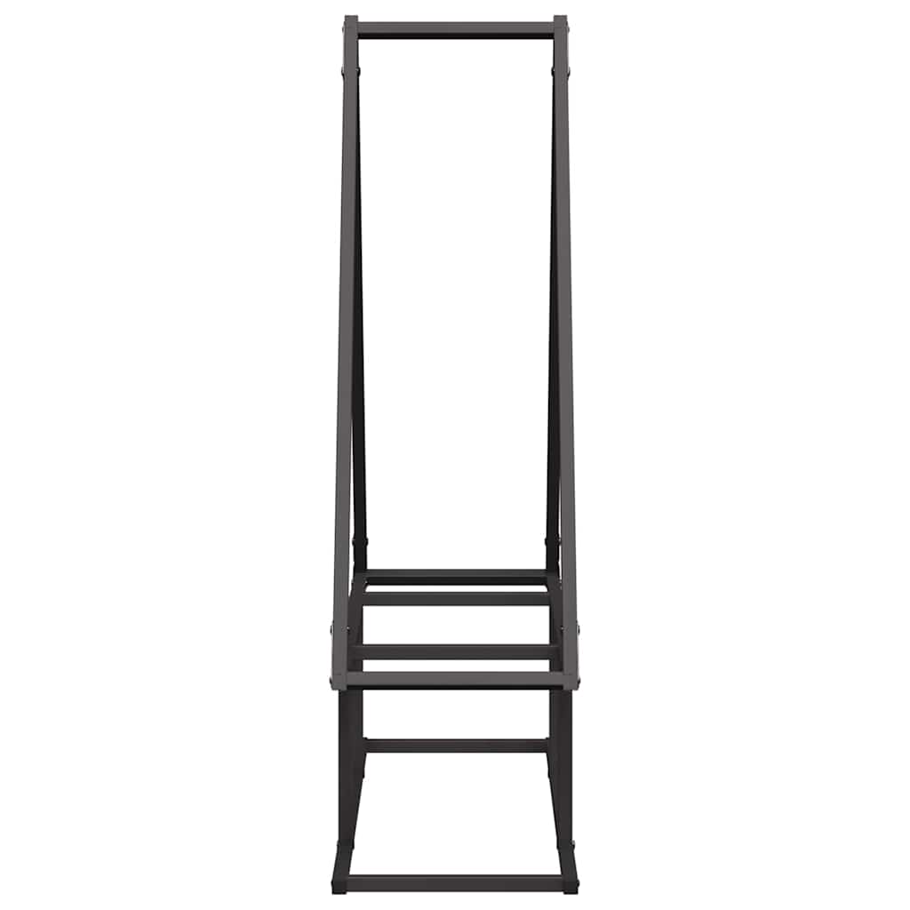 vidaXL Firewood Rack Black 80x25x90 cm Cold-rolled steel