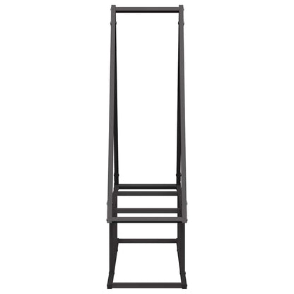 vidaXL Firewood Rack Black 80x25x90 cm Cold-rolled steel