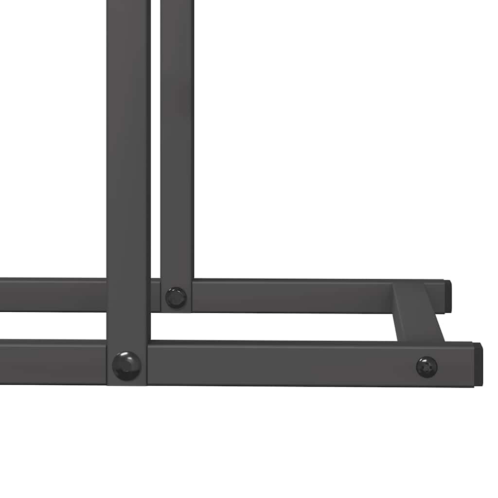 vidaXL Firewood Rack Black 80x25x90 cm Cold-rolled steel