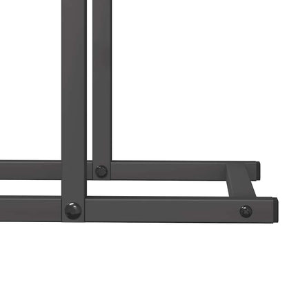 vidaXL Firewood Rack Black 80x25x90 cm Cold-rolled steel