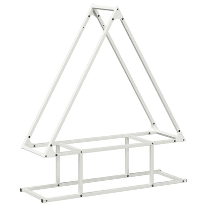 vidaXL Firewood Rack White 80x25x90 cm Cold-rolled steel