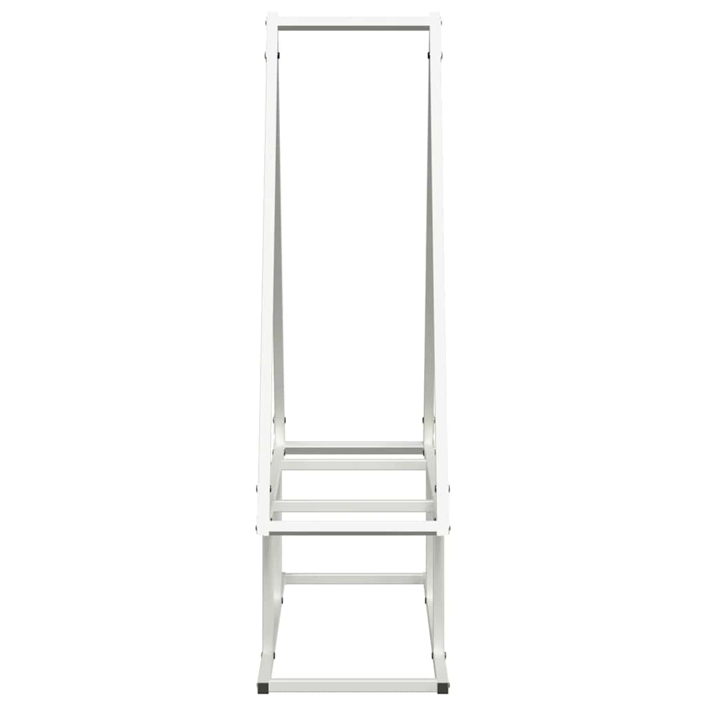 vidaXL Firewood Rack White 80x25x90 cm Cold-rolled steel