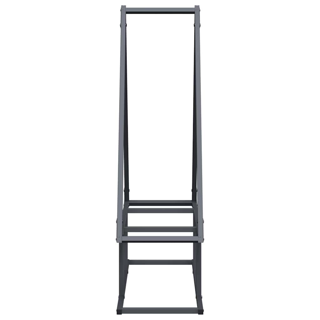 vidaXL Firewood Rack Anthracite 80x25x90 cm Cold-rolled steel