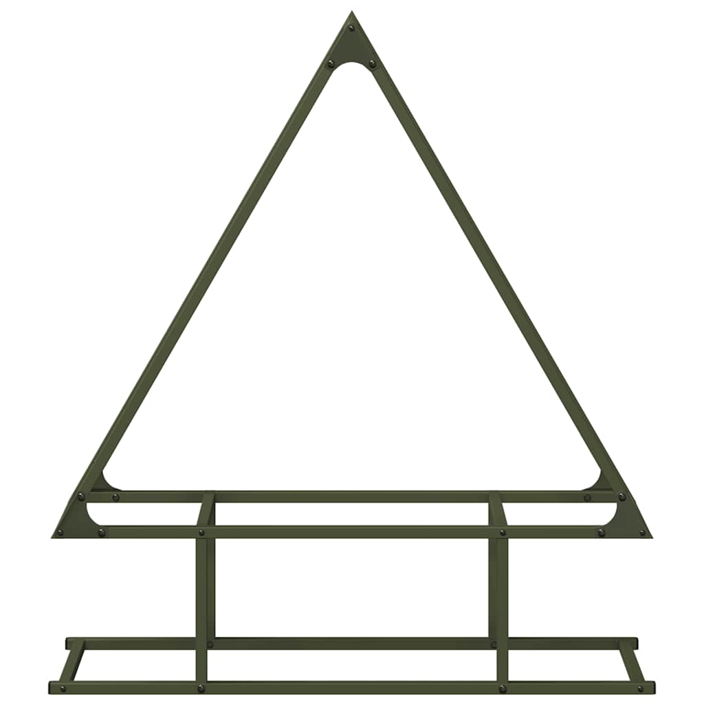 vidaXL Firewood Rack Olive Green 80x25x90 cm Cold-rolled steel
