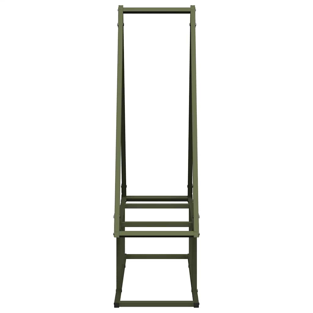 vidaXL Firewood Rack Olive Green 80x25x90 cm Cold-rolled steel