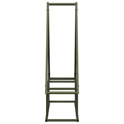 vidaXL Firewood Rack Olive Green 80x25x90 cm Cold-rolled steel