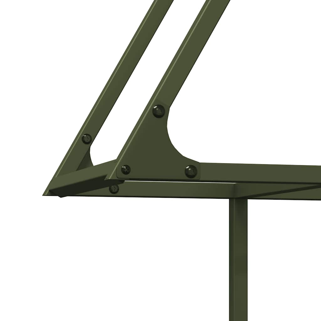 vidaXL Firewood Rack Olive Green 80x25x90 cm Cold-rolled steel