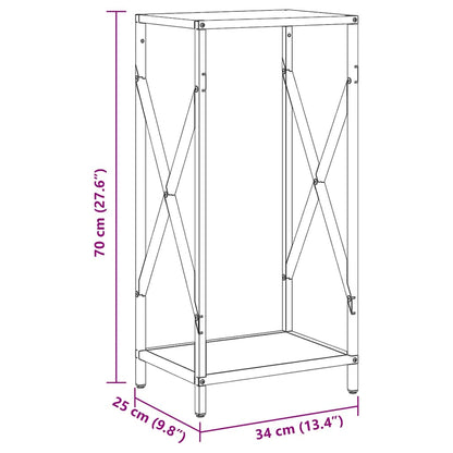 vidaXL Firewood Rack White 34x25x70 cm Cold-rolled steel