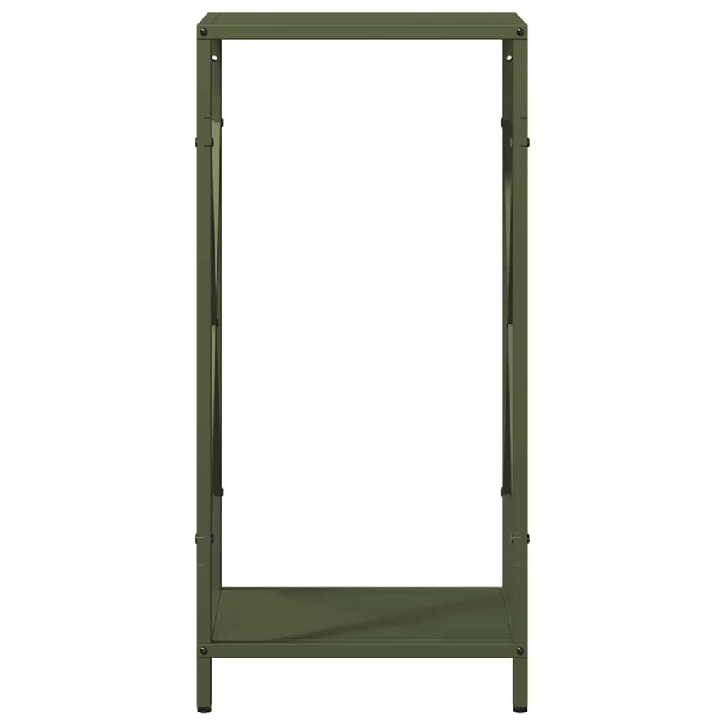 vidaXL Firewood Rack Olive Green 34x25x70 cm Cold-rolled steel