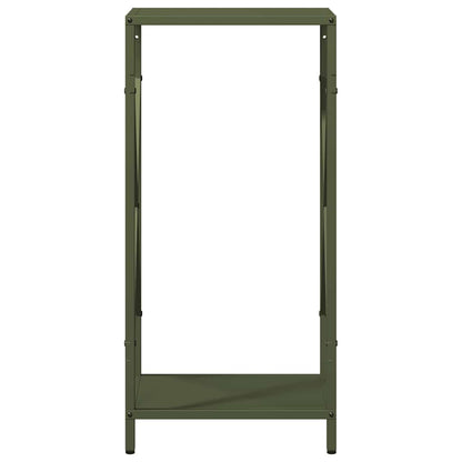 vidaXL Firewood Rack Olive Green 34x25x70 cm Cold-rolled steel