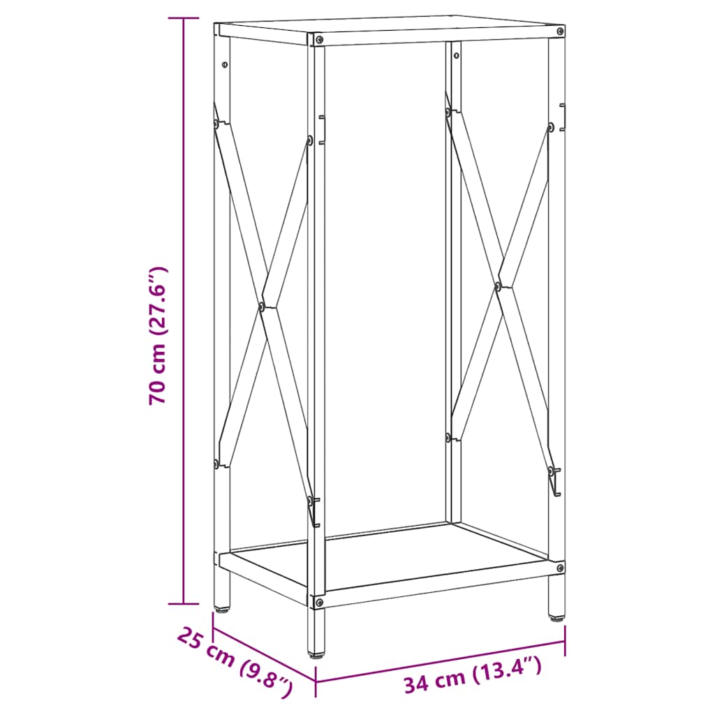 vidaXL Firewood Rack Olive Green 34x25x70 cm Cold-rolled steel