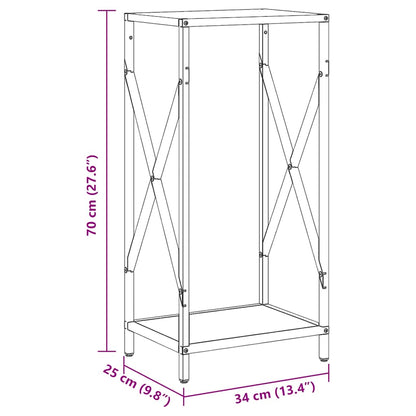 vidaXL Firewood Rack Olive Green 34x25x70 cm Cold-rolled steel