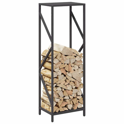 vidaXL Firewood Rack Black 34x25x100 cm Cold-rolled steel