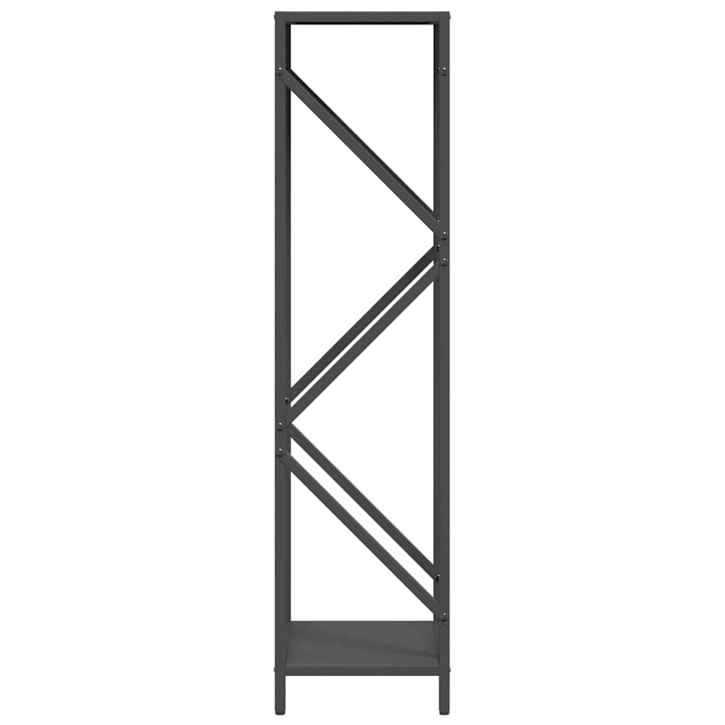 vidaXL Firewood Rack Black 34x25x100 cm Cold-rolled steel