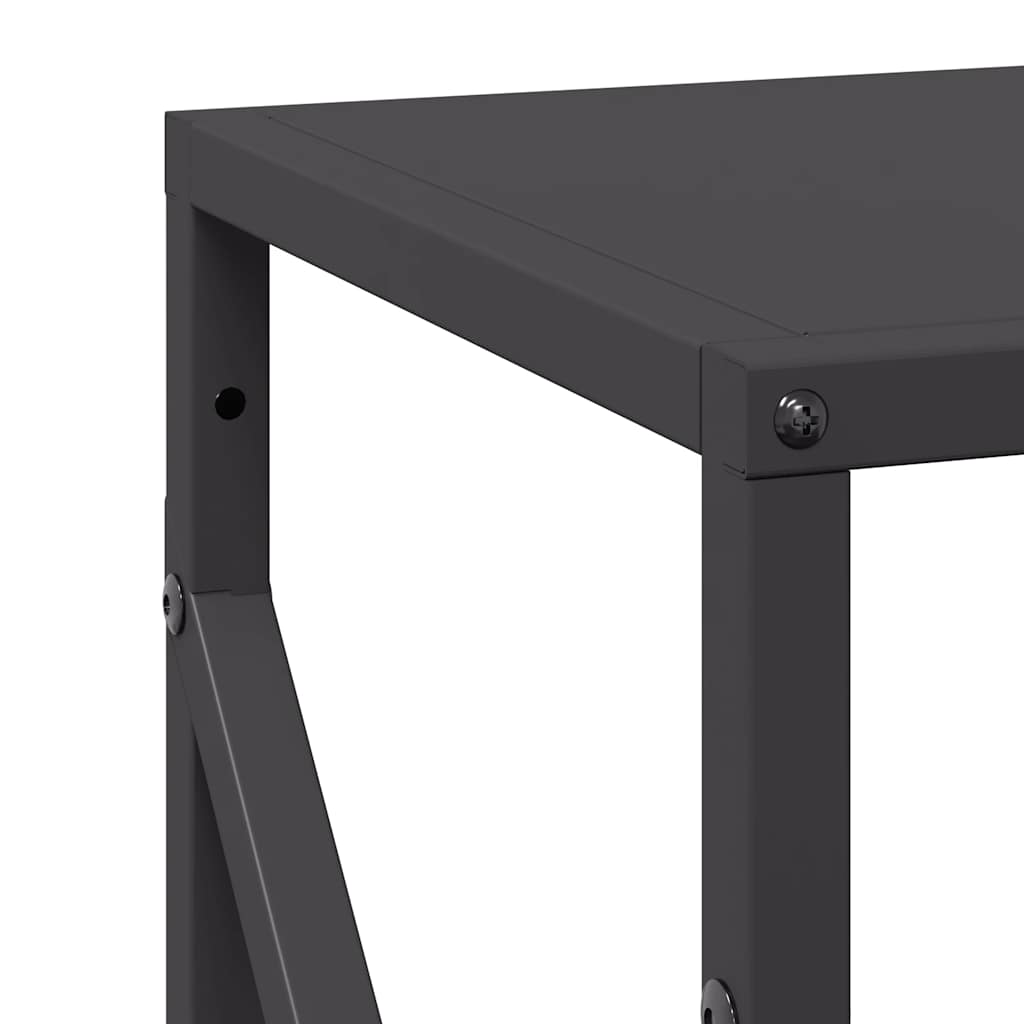 vidaXL Firewood Rack Black 34x25x100 cm Cold-rolled steel