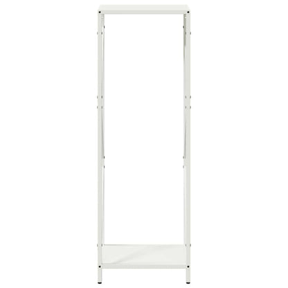 vidaXL Firewood Rack White 34x25x100 cm Cold-rolled steel